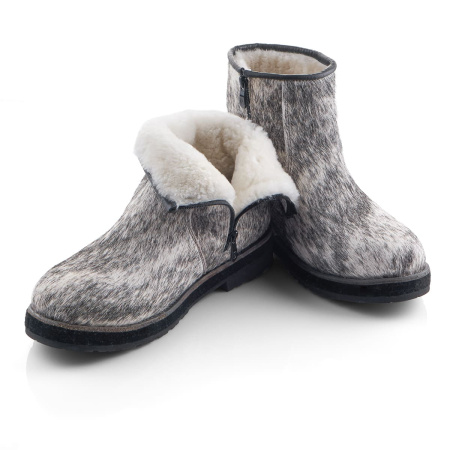 Мужские ботинки из камуса лошади на молнии